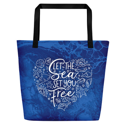 Let the Sea Set You Free! \\ Tote Bag