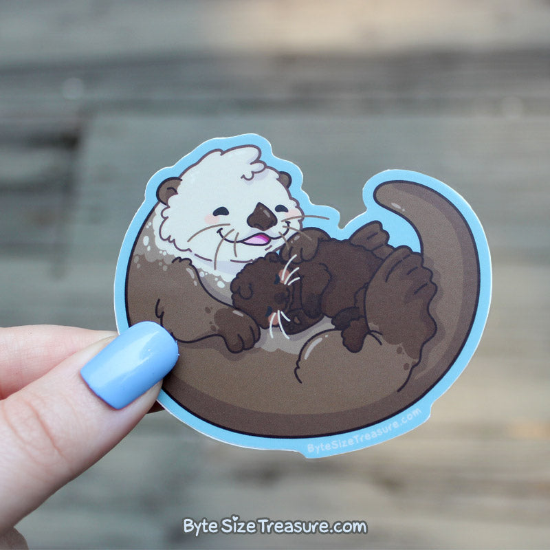 Sea Otter Vinyl Sticker
