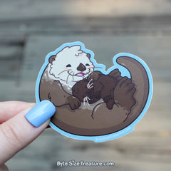 Sea Otter Vinyl Sticker